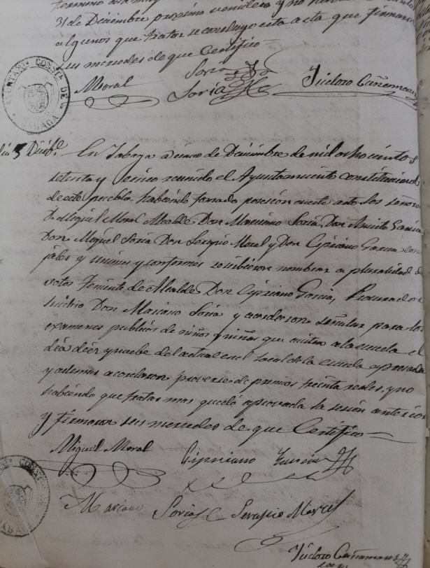 Exámenes en Jabaga. 1885 Exámennes en Jábaga. 1885